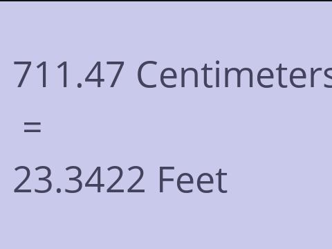 711.47 CM TO FEET