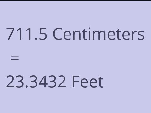 711.5 CM TO FEET