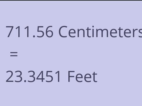 711.56 CM TO FEET