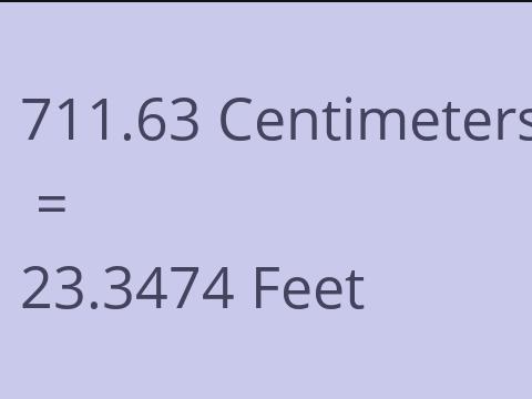 711.63 CM TO FEET