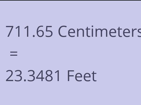 711.65 CM TO FEET