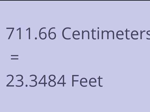 711.66 CM TO FEET