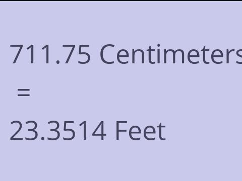 711.75 CM TO FEET