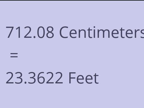 712.08 CM TO FEET