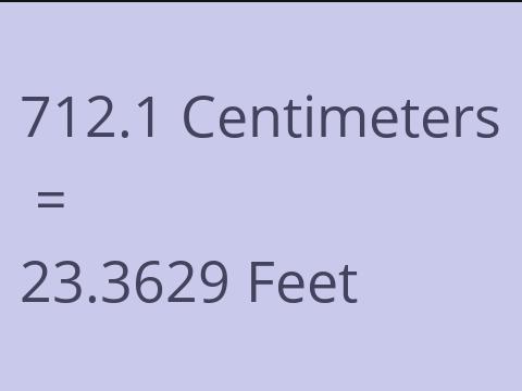 712.1 CM TO FEET