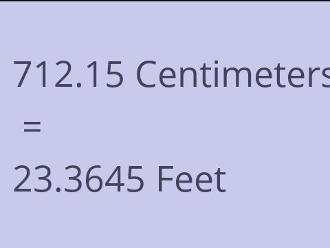 712.15 CM TO FEET