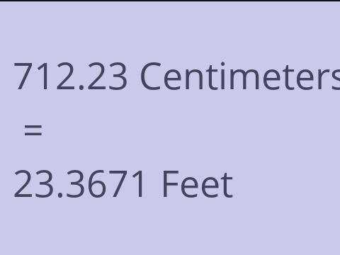 712.23 CM TO FEET