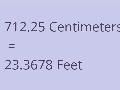 712.25 CM TO FEET