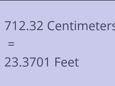 712.32 CM TO FEET