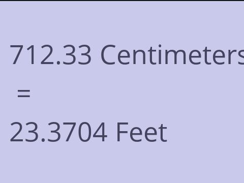 712.33 CM TO FEET