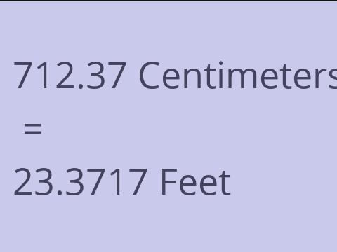 712.37 CM TO FEET