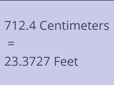 712.4 CM TO FEET