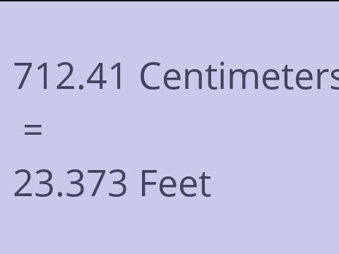 712.41 CM TO FEET