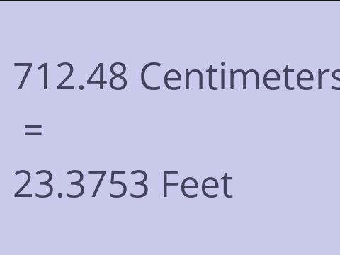 712.48 CM TO FEET