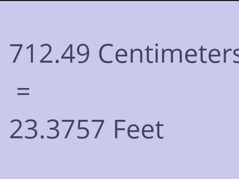 712.49 CM TO FEET