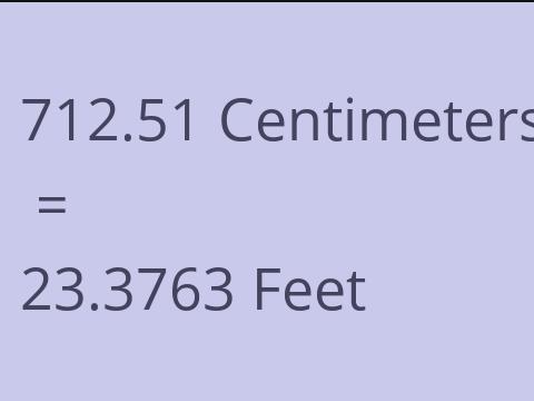 712.51 CM TO FEET