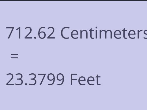 712.62 CM TO FEET