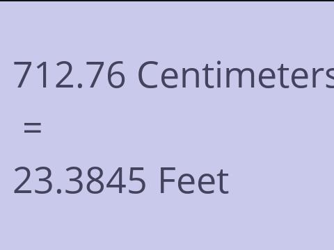 712.76 CM TO FEET