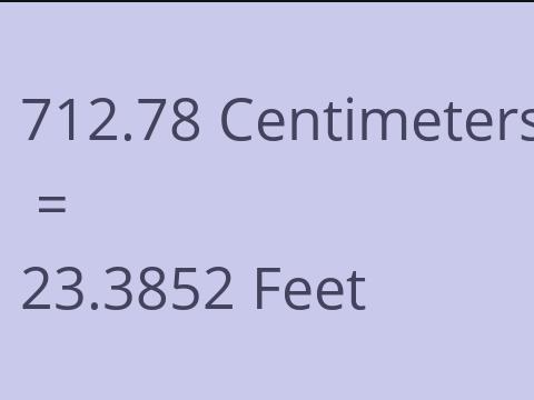 712.78 CM TO FEET