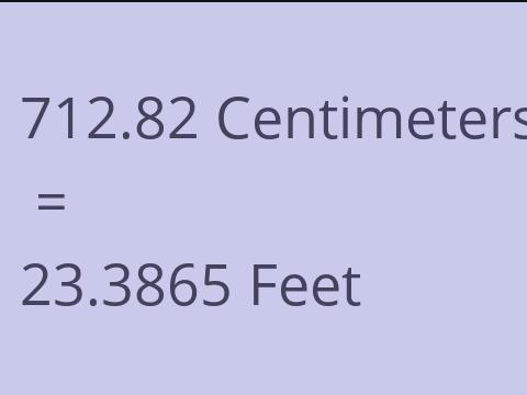 712.82 CM TO FEET