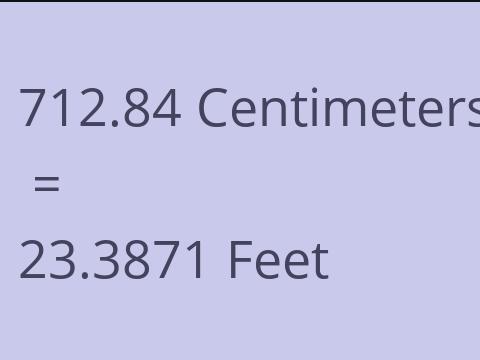 712.84 CM TO FEET