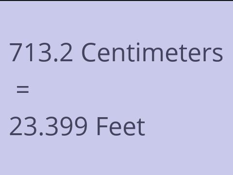 713.2 CM TO FEET