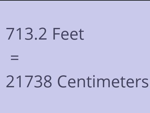 713.2 FEET TO CM