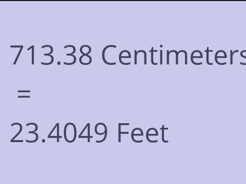 713.38 CM TO FEET