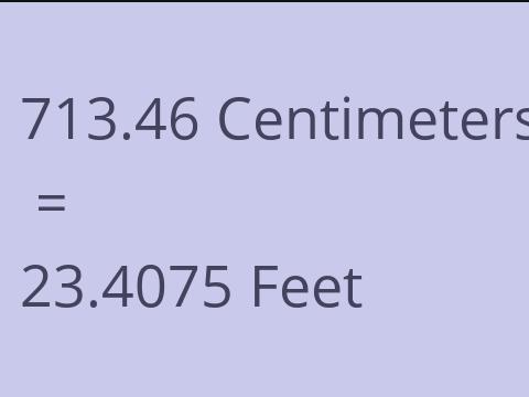 713.46 CM TO FEET