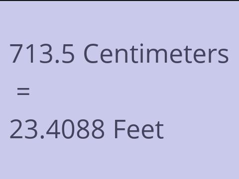 713.5 CM TO FEET