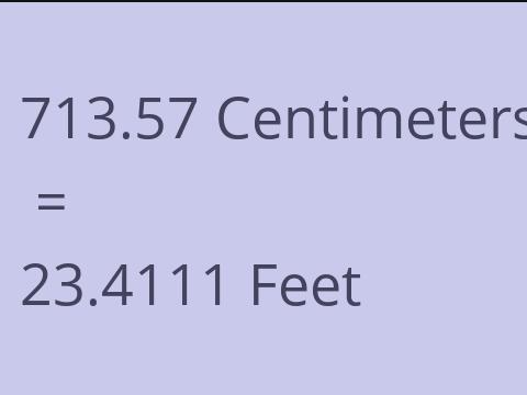 713.57 CM TO FEET