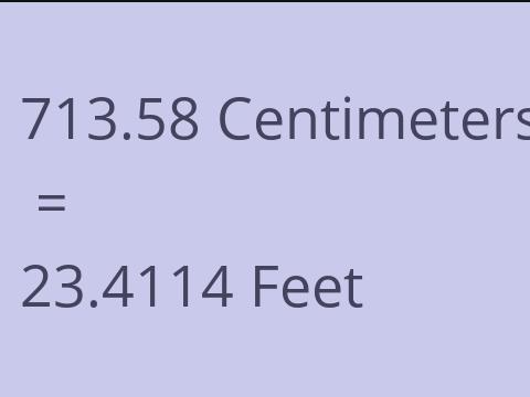 713.58 CM TO FEET