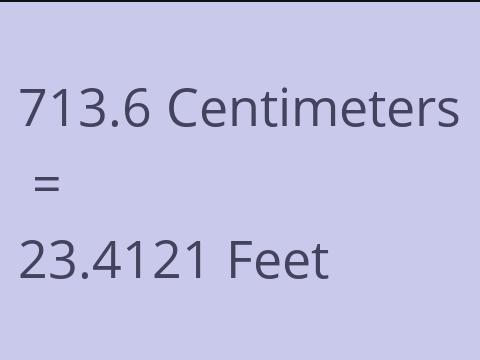 713.6 CM TO FEET