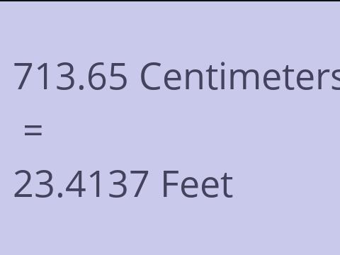 713.65 CM TO FEET