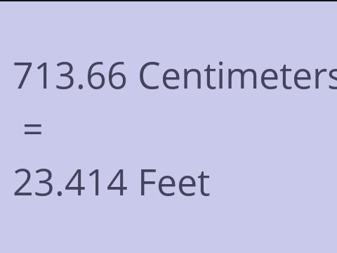 713.66 CM TO FEET