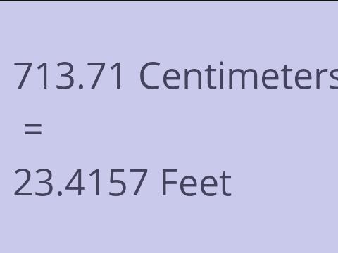 713.71 CM TO FEET