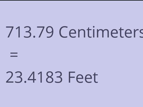 713.79 CM TO FEET