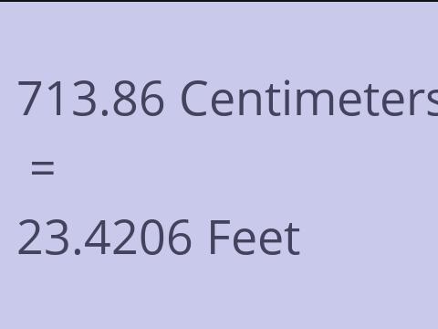 713.86 CM TO FEET