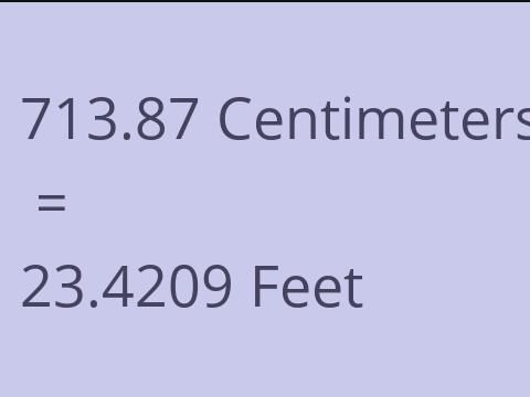 713.87 CM TO FEET