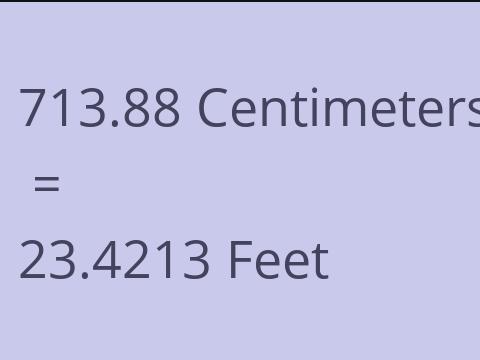 713.88 CM TO FEET