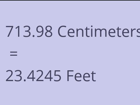 713.98 CM TO FEET