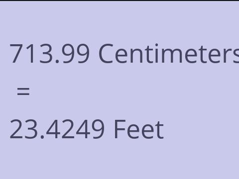 713.99 CM TO FEET