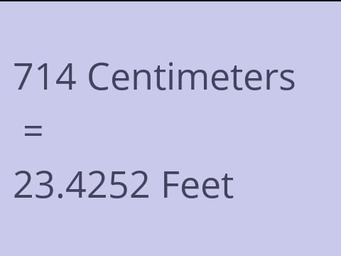 714 CM TO FEET