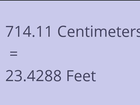 714.11 CM TO FEET