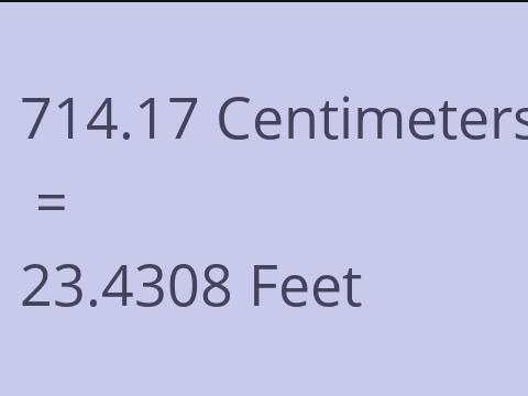 714.17 CM TO FEET