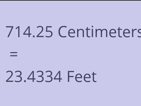 714.25 CM TO FEET