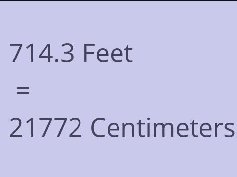 714.3 FEET TO CM