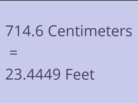 714.6 CM TO FEET