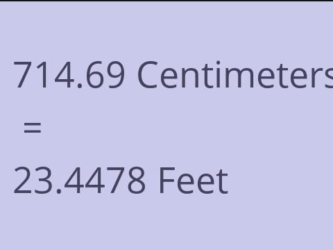 714.69 CM TO FEET