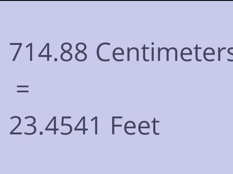 714.88 CM TO FEET